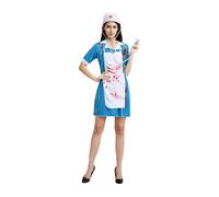 Disfraz de médico sangriento para Halloween, disfraz de enfermera sangrienta, disfraz de cosplay para niños, niñas, jóvenes, hombres, adolescentes, mujeres, actuaciones callejeras