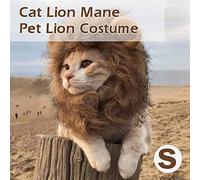 Disfraz de Melena de león Ajustable de Gavigain para Mascotas, Felpa Suave, Cierre, para Gatos y Perros pequeños a medianos, Halloween, Navidad, Fiestas de Mascotas