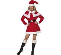 Disfraz De Miss Santa Para Mujeres Mrs Claus Padre Navidad Xmas Talla UK 8-22