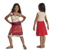 Disfraz de Moana de Disney para niños, disfraz oficial de Moana de Disney de Disguise, incluye vestido multicolor estilo bandeau con estampado icónico, para edades de 4 a 6 años