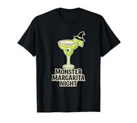 Disfraz de Monstruo Margarita Noche Mash Halloween Party Animal Camiseta gráfica económica, Hombre, Negro, S