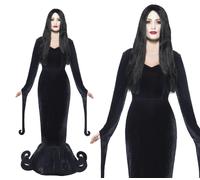 Disfraz De Morticia Para Adultos Duquesa De La Mansión Halloween Fancy Dress S-L