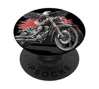 Disfraz de Motocicleta y águila patriótica de América PopSockets PopGrip Adhesivo