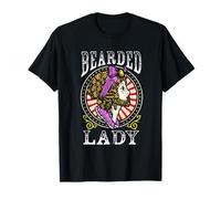 Disfraz de mujer barbuda, diseño vintage de carnaval Camiseta