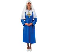Disfraz De Mujer Blue Nun - Talla Única