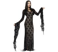 Disfraz De Mujer Morticia Addams De La Familia Addams Diversión Halloween 124044