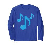Disfraz de múltiples Notas Musicales Manga Larga, Unisex para Adultos, Azul Real, S