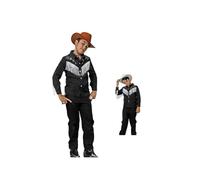 Disfraz de Muñeca Rosa vaquera y Muñeco Vaquero negro. Para adultos y niños. Varias tallas. (Talla 7/9 años, Niño)