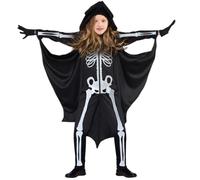 Disfraz de murciélago de calabaza para Halloween, capa con capucha, fiesta de vacaciones, actuación de escenario, medieval, disfraz de baile de máscaras, disfraz para medieval, Negro , 3-4 años