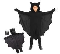 Disfraz de Murciélago para Niños,Disfraz de Alas de Murciélago Negro,Vampire Bat Disfraz De Disfraces De Halloween para Carnaval Fiesta de Cosplay Halloween