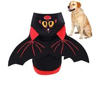 Disfraz de murciélago para perro, disfraz de alas de murciélago para perros, disfraz de alas y orejas de murciélago para perros, disfraz de gato con alas de murciélago para Halloween, alas suaves de