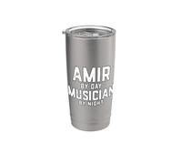 Disfraz de músico Amir de Halloween Gen Z Millennial Amir Song Vaso térmico de acero inoxidable de doble pared