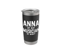 Disfraz de músico de Anna Gen Z Canción de música milenaria Anna Meme Vaso térmico de acero inoxidable de doble pared