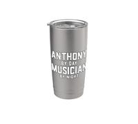 Disfraz de músico de Anthony para Halloween, Gen Z, Millennial Tony Vaso térmico de acero inoxidable de doble pared