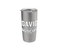 Disfraz de músico de David para Halloween Gen Z Millennial Dave Vaso térmico de acero inoxidable de doble pared