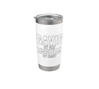 Disfraz de músico de David para Halloween Gen Z Millennial Dave Vaso térmico de acero inoxidable de doble pared