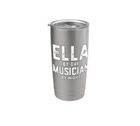 Disfraz de músico de Ella Gen Z Millennial Music Ella Meme Song Vaso térmico de acero inoxidable de doble pared