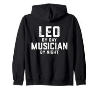 Disfraz de músico de Leo para Halloween, Gen Z Millennial Leos Sudadera con Capucha