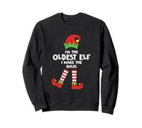 Disfraz de Navidad a Juego con Reglas I'm The Oldest Elf I Make Rules Sudadera
