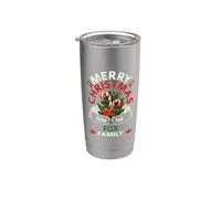 Disfraz de Navidad de Fox Family Candy Cane a juego para fiesta de Navidad Vaso térmico de acero inoxidable de doble pared