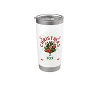 Disfraz de Navidad de Fox Family Candy Cane a juego para fiesta de Navidad Vaso térmico de acero inoxidable de doble pared