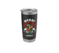 Disfraz de Navidad de Fox Family Candy Cane a juego para fiesta de Navidad Vaso térmico de acero inoxidable de doble pared