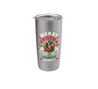 Disfraz de Navidad de la familia Aguilar con bastón de caramelo Vaso térmico de acero inoxidable de doble pared