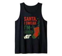 Disfraz de Navidad Divertido con Texto en inglés I Swear I'm Good Camiseta sin Mangas