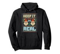 Disfraz de Navidad Divertido de Santa Claus Keep it Real Sudadera con Capucha