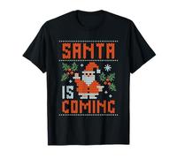 Disfraz de Navidad Divertido de Santa is Coming Camiseta