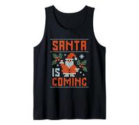 Disfraz de Navidad Divertido de Santa is Coming Camiseta sin Mangas