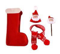 Disfraz de Navidad para gato, disfraz de Navidad, gorro de gato, bufanda, conjunto de disfraces de Navidad, ropa de Cristo para mascotas, decoración de disfraces de gatos para vacaciones en interiores