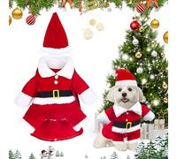 Disfraz de Navidad para Mascotas con Sombrero de papá Noel, Disfraz de Navidad para Perros, DIS-fraz de Papá Noel de Pet, Traje de Perro Santa, para la Fiesta de Navi-Dad de Mascotas (M)