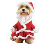 Disfraz de Navidad para mascotas, conjunto de disfraz de Papá Noel con sombrero de Navidad, vestido de transformación de Navidad para cachorros, ropa de fiesta de Año Nuevo para gato, cachorro, perro