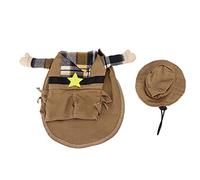 Disfraz de Navidad para Mascotas, Suave y Suave en la Piel Polyester Wild West West Cowboy Style Dog Traje para Gatos Perros pequeños y medianos (SG)