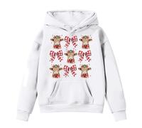 Disfraz de Navidad, ropa de niña, 12 años, manga larga, nudo lindo occidental, estética, capucha, forro polar cómodo, cálido, otoño, invierno, suéter para niños, tendencia única