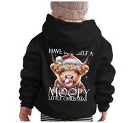 Disfraz de Navidad sudadera con capucha de manga larga casual suelta impresa linda para niños y niñas deporte Top ropa niña de 12 años