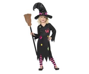 Disfraz De Niña Cinder Witch Mediano