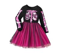 Disfraz de niña genérico de Halloween | Vestidos para niñas con estampado de manga larga estilo casual perfecto para salidas y ocasiones especiales, atuendo cómodo de tela suave para 2 años