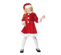 Disfraz De Niña Mini Santa Pequeño