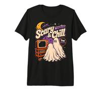 Disfraz de Noche de Halloween de Ghost Scary Horror Movies N Chill Camiseta Premium