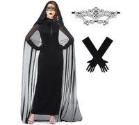 Disfraz de Novia Cadáver y Fantasma para Halloween - Bruja Zombie Adulto para Mujer - Carnaval (L)