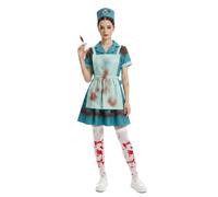 Disfraz de Novia para Mujer 2026 Vestido de Fantasma Gótico Novia Cadáver Estilo Terrorífico Ideal para Halloween Fiestas Disfraces y Noche Fiesta Disfraz CarnavalVestido medieval (D-Green, XXL)