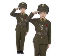 Disfraz De Oficial Del Ejército Para Niños Soldado De Guerra Traje De Fiesta