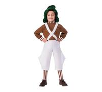 Disfraz De Oomp Loompa Para Niños Trabajador De Chocolate De La Fábrica