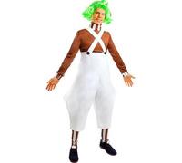 Funidelia | Disfraz de Oompa Loompa - Charlie y la Fábrica de Chocolate para hombre Disfraz para adultos y divertidos accesorios para Fiestas, Carnaval y Halloween - Talla L - Blanco