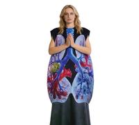 Disfraz de órgano para niños, ropa de cosplay de pulmón para Halloween - Vestido demostrativo de anatomía educativa - para niños y adultos, carnaval, espectáculos, demostraciones científicas,