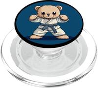 Disfraz de oso de karate en acción para valientes y atrevidos PopSockets PopGrip para MagSafe