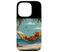 Disfraz de Oso de Vacaciones en Hamaca para Adultos y niños Carcasa para iPhone 14 Pro