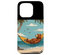 Disfraz de Oso de Vacaciones en Hamaca para Adultos y niños Carcasa para iPhone 15 Pro